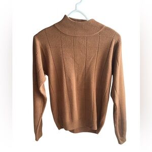 Dressbarn Chocolate Ribbed Turtleneck Sweater
